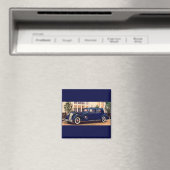 1936 blue Packard Magneet (Insitu (Vaatwasser))