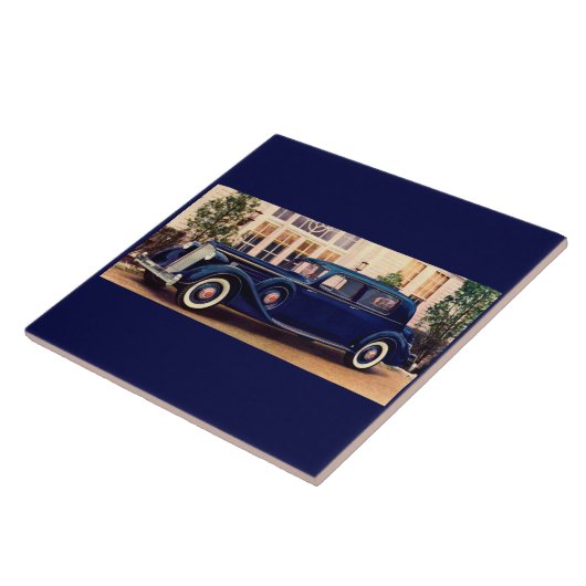 1936 blue Packard Tegeltje (Zijkant)