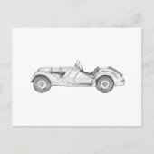  1936 BMW 328 Racecar Black and White Briefkaart (Voorkant)