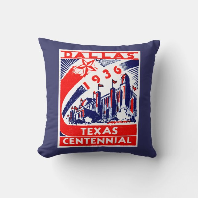 1936 Dallas Texas Centennial Kussen (Voorkant)