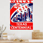 1936 Dallas Texas Centennial Poster (Keuken)