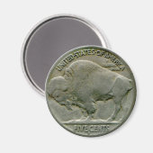 1936 États-Unis "Buffalo" pile de nickel aimant (Recto/Verso)