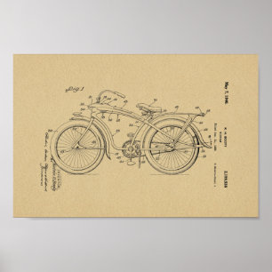 1936  fietspataderafdrukken poster