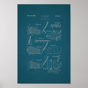 1936  Golf Club Patent Blueprint Art Print