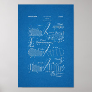 1936  Golf Club Patent Blueprint Art Print