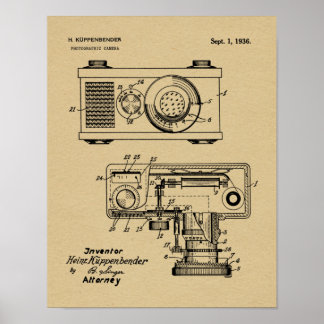 1936  kunsttekenafdrukken voor camera's poster
