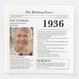 1936 Newspaper Birthday Paper Napkin Servet