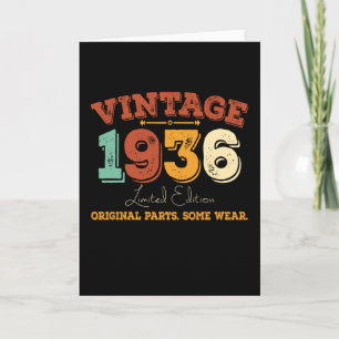  1936 Originele Delen Funny Birthday Gift Kaart