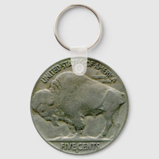 1936 US "Buffalo" nickel tails sleutelhanger