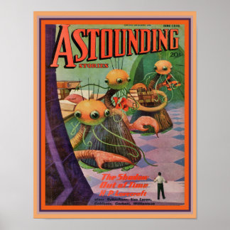 1936 Verbazingwekkende verhalen Sci-Fi Poster