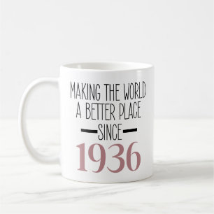 1936 Verjaardag 90 90ste Jaar Oude Vrouwen Opgroot Koffiemok