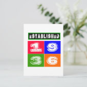 1936 Verjaardag Design Briefkaart (Staand voorkant)