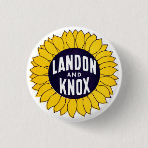 1936 Verkiezingslandon en Knox Ronde Button 3,2 Cm