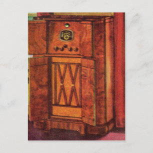 1937 console-radio briefkaart