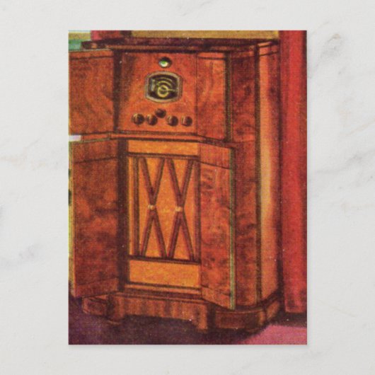 1937 console-radio briefkaart (Voorkant)