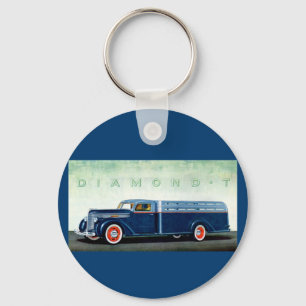 1937 Diamond T blue truck Sleutelhanger
