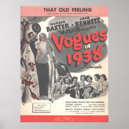 1937 The Vogues of 1938, dat oude gevoel Poster