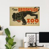 1937 Visiter Brookside Zoo WPA Poster (Bureau à domicile)