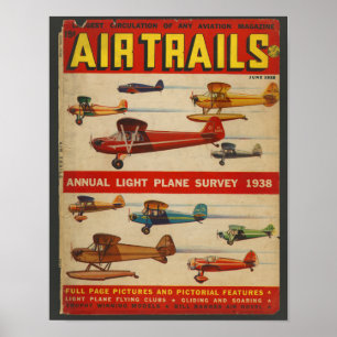 1938 Airplane Hoesje Art Print van het luchtvaartm