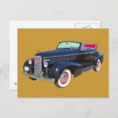 1938 Cadillac Lasalle luxe auto Briefkaart (Voorkant / Achterkant)