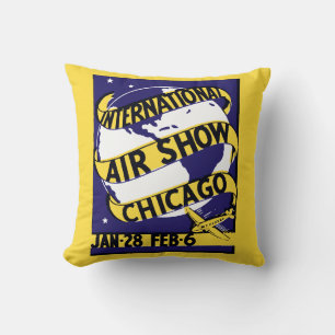 1938 Chicago International Air Show Kussen