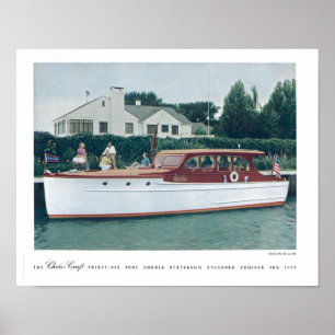 1938 Chris Craft Cruiser Poster