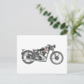  1938 Excelsior Warrior Motorcycle Tekening Briefkaart (Staand voorkant)