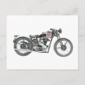  1938 Excelsior Warrior Motorcycle Tekening Briefkaart (Voorkant)