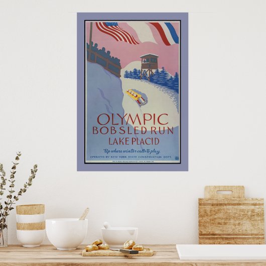 1938  wintersport Reis en meer Placid Poster (Keuken)