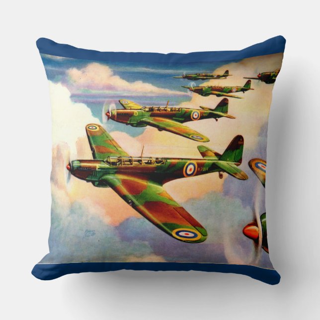 1939 British Fairey Junior Medium Bomber Kussen (Voorkant)