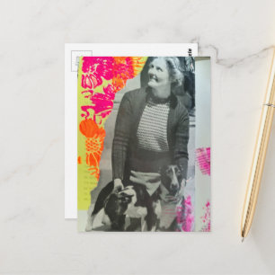 1939 Dames Met Twee Honden Collage Briefkaart