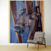 1939 Grumman F-2 vliegtuig Wandkleed (In situ)