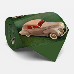 1939 Lincoln Zephyr print Stropdas