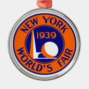 1939 New York World's Fair Metalen Ornament