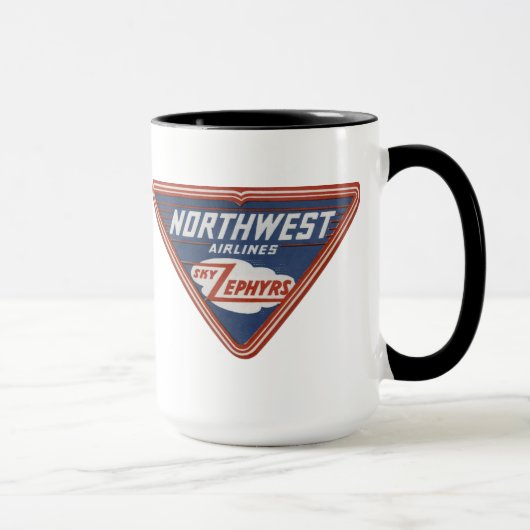 1939 Northwest Airlines "Sky Zephyrs" Coffee Mok (Rechts)