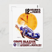 1939 Parijs 12-uurs  races Briefkaart (Voorkant / Achterkant)