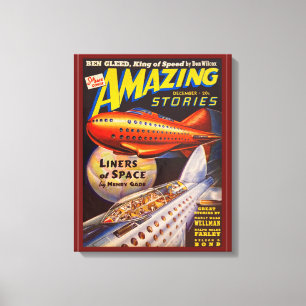 1939 PULP TIJDSCHRIFT CANVAS AFDRUK
