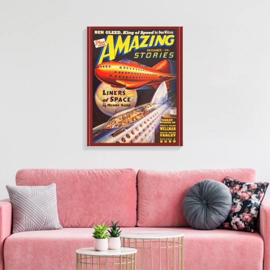 1939 PULP TIJDSCHRIFT CANVAS AFDRUK (Insitu (Woonkamer))
