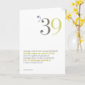 1939 Verjaardag Leuke Feiten Kaart (Gele Bloem)