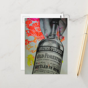 1939 Whisky Mixed Media Collage Briefkaart
