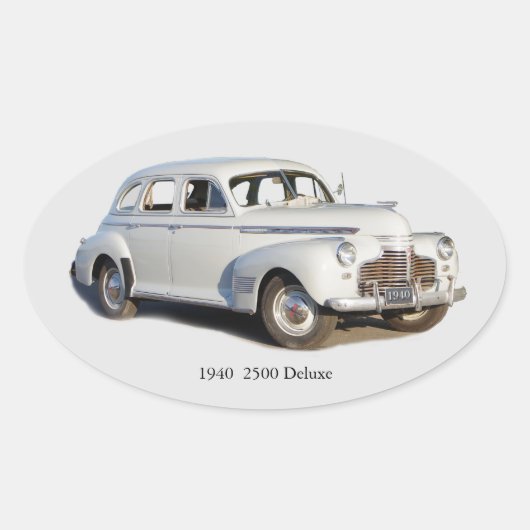 1940 2500 Schrappingssticker Ovale Sticker (Voorkant)