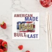 1940 Amerikaanse Made 80th Birthday Servet (Insitu)