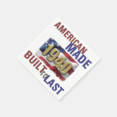 1940 Amerikaanse Made 80th Birthday Servet (Hoek)