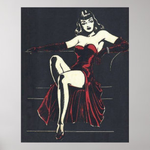 1940 Femme Fatale Poster