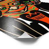 1940  Halloween zwarte kat Foto Afdruk (Hoek)