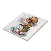 1940 leeuwentemmer en leeuw tegeltje (Zijkant)