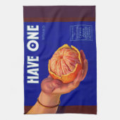 1940 met één oranje kratelafdruk theedoek (Verticaal)