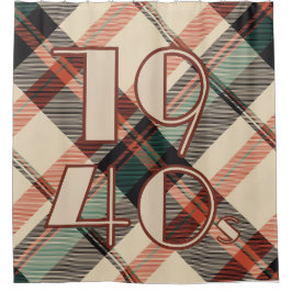 1940 Plaid Douchegordijn