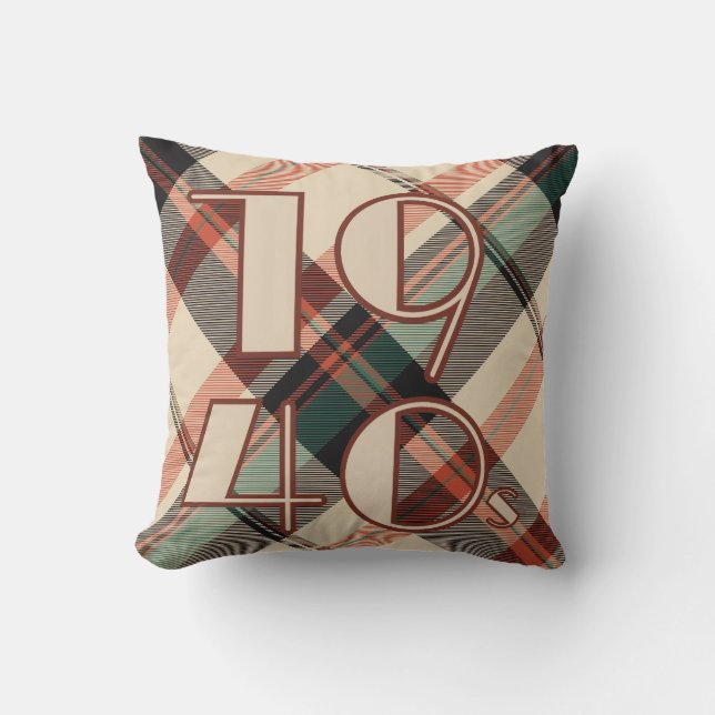 1940 Plaid Pillow Kussen (Voorkant)