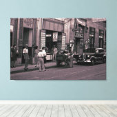 1940 Spanje Straatfotografie Lopez Schoonheidssalo Canvas Afdruk (Insitu (Houten vloer))